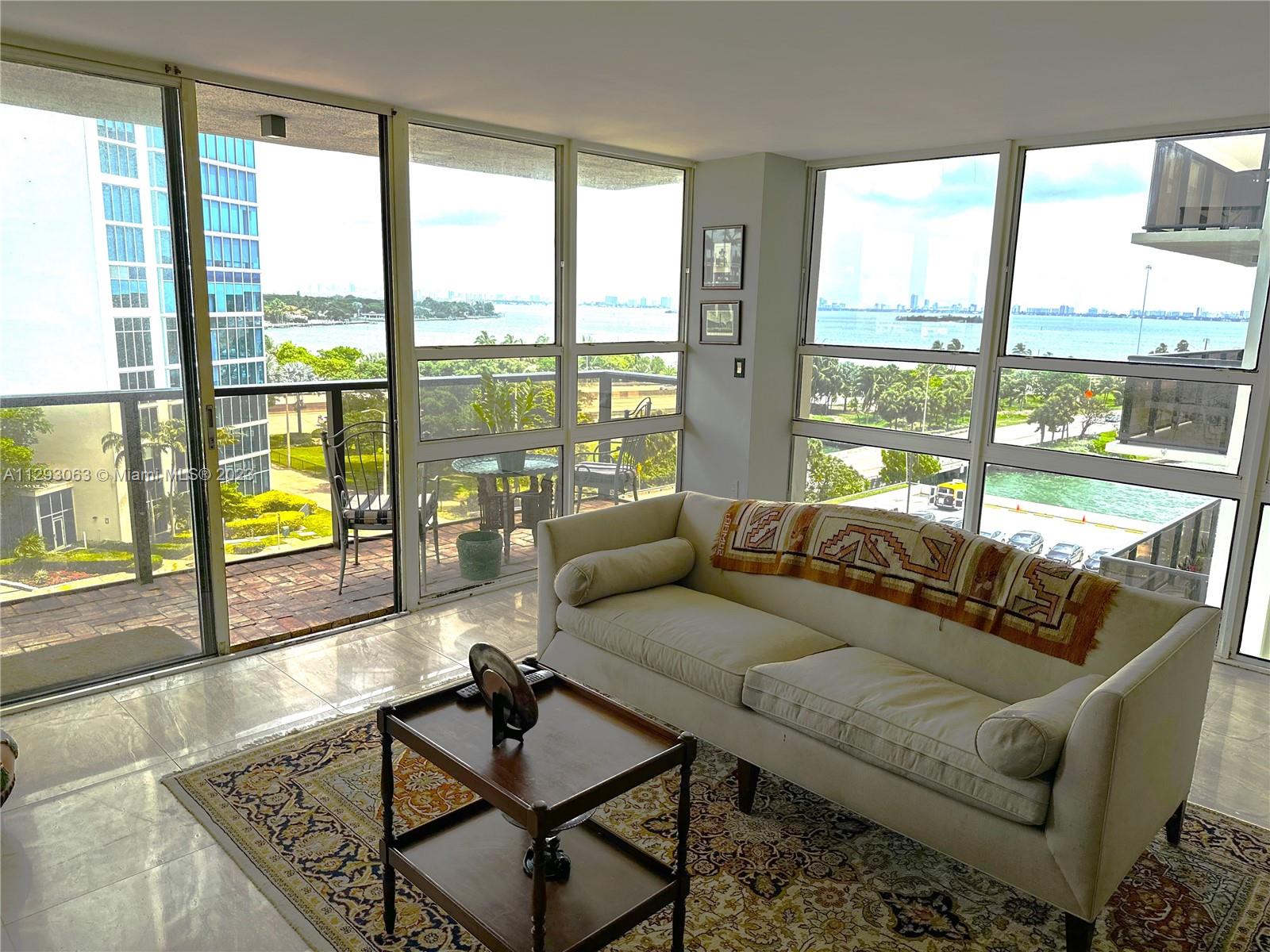 Condo faces NE with gorgeous views of Biscayne Bay and the Intracoastal.