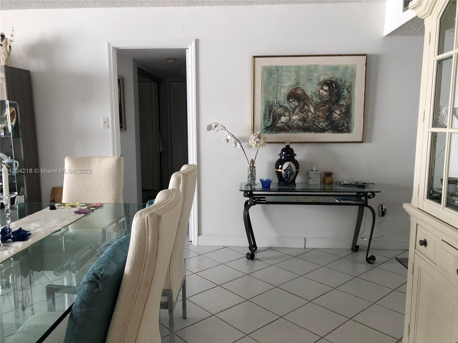 Dining Room area and entrance to Master Bedroom across.