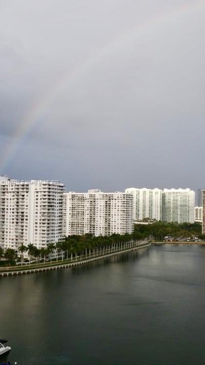 Rainbow View From Balcony