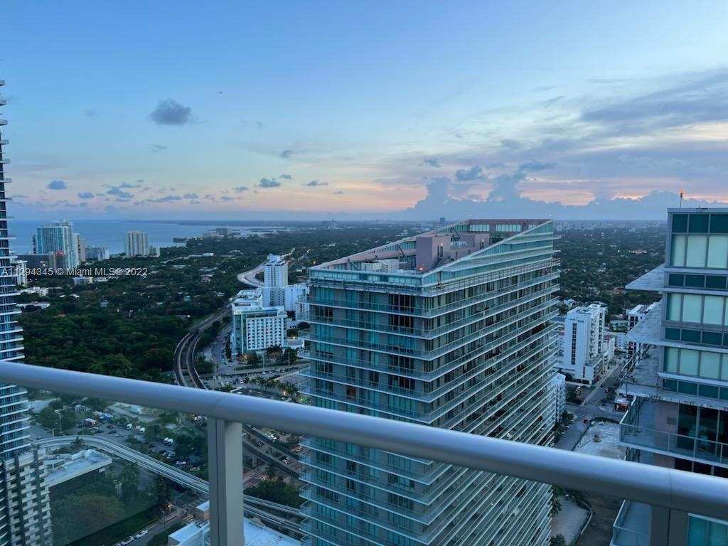 Furnished studio on the 41st floor with unobstructed sunset, city & water views. Unit has brand new furniture and is ready for move-in asap. The Millecento building is located on S Miami Avenue 1 block from Mary Brickell Village and 2 blocks from Brickell City Center. Metromover & Metrorail are both 1 block away. Amenities - Rooftop pool, club room, billiards room, theater, sauna, steam room, kids room, full fitness center, business center, 24-hr valet & security & additional pool on the 9th floor.