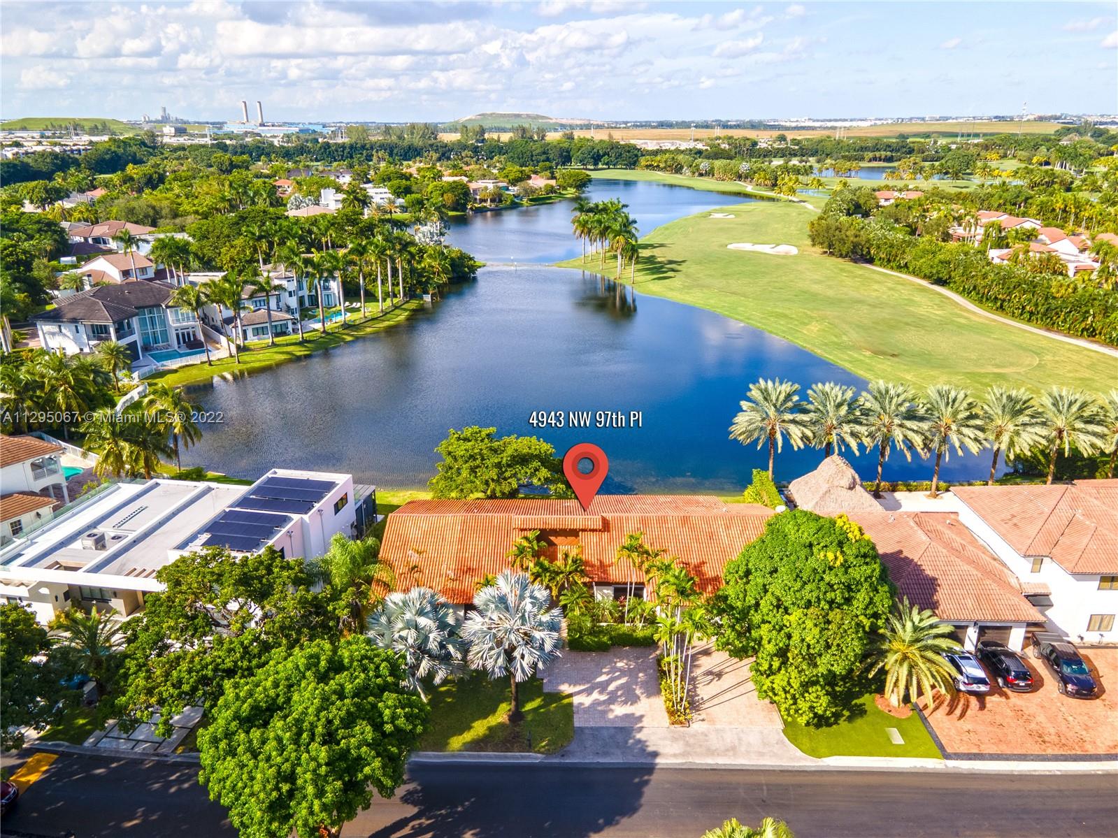 Enjoy the most beautiful view in the heart of doral in the prestigious Trump National Doral Golf Club
This gorgeous house is the only one available now with the incredible lake and golf view, this is a 5,265 sqft and a lot of 15.600, 24 hours gate entry/exit , brand new A/C.
Come and see this amazing rustic luxury, lovely high ceiling with a lot of potential it’s a Golfers’ Dream!, with access drive your golf cart to the Famous Blue Monster.
Furniture is not included but is negotiable.
Request a private tour today, please use showing time.