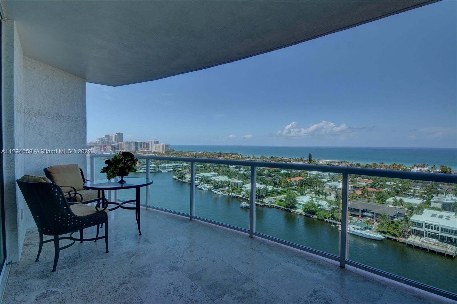 Intracoastal and Ocean view from Unit Balcony