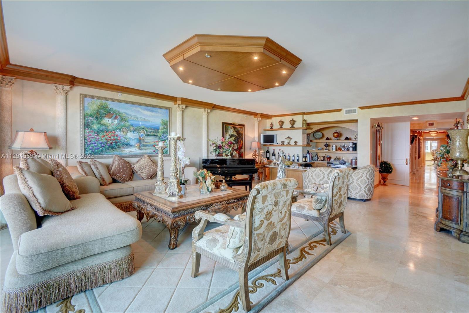 Living Room with Intracoastal View