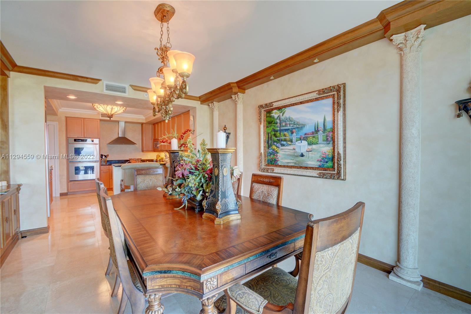 Dinning Room with Intracoastal View