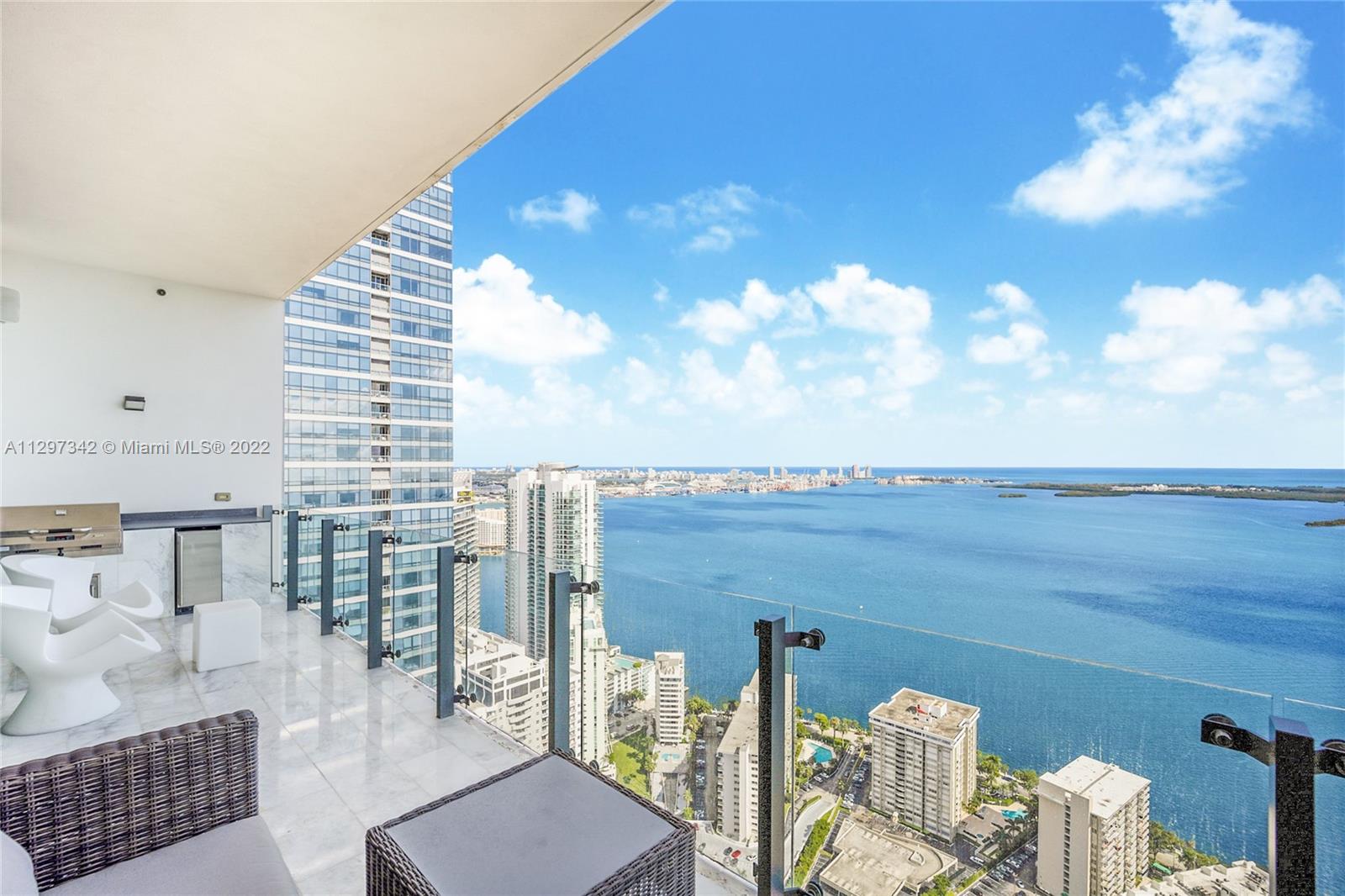 Stunning Water & City Views from this highly sought after Corner Residence 3 Bedroom + Den, 3.5 Bath w/ expansive terraces. Presenting this smart apartment with extra high ceilings and natural lighting throughout, floor to ceiling impact doors and windows. Oversized master bedroom with private terrace and breathtaking views. Top of the line Subzero/Wolf appliances, espresso machine, summer kitchen + electric BBQ. Built in sound system throughout, full size washer/dryer in laundry room. Echo is one of the most exclusive and boutique buildings in Brickell with only 172 units. Amenities include Infinity pool and deck serving food & drinks, fully equipped gym, 24/7 concierge, security, lobby attended. Located in the best area of Brickell close to restaurants & shops.