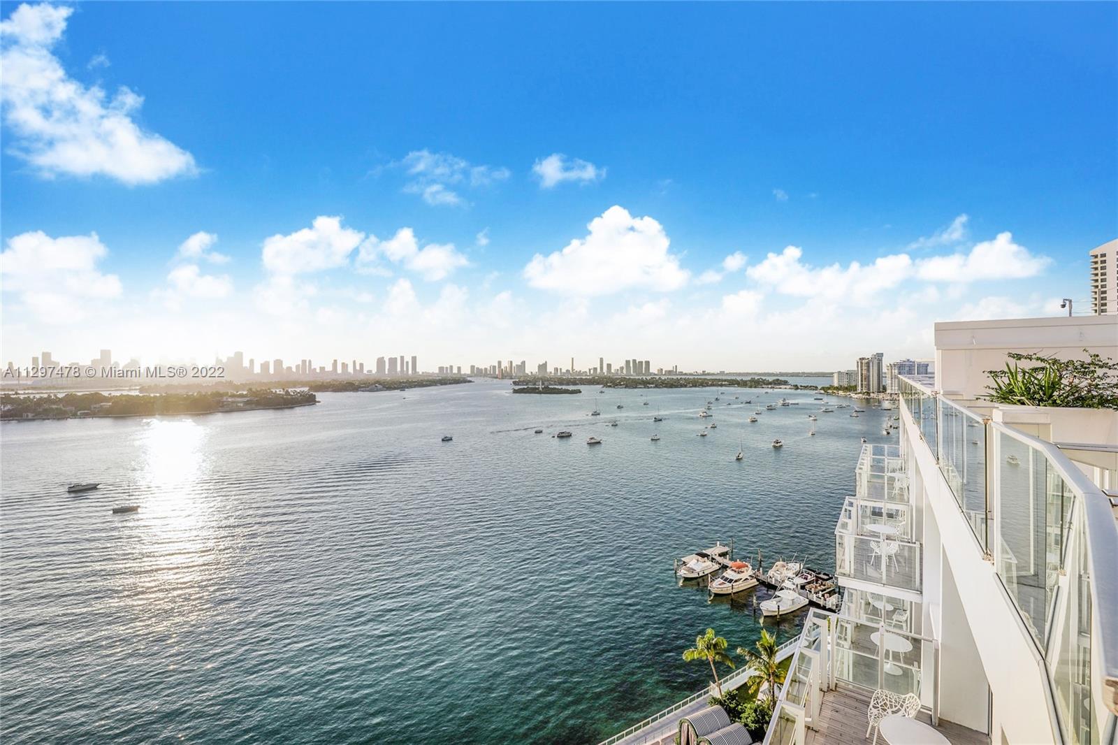 Located at the luxurious Mondrian Hotel South Beach, this breathtaking penthouse has over 1,771 sq ft of interior living spaces and an 800 sq ft terrace overlooking Miami’s gorgeous skyline. Enjoy scenic sunset views throughout the entire unit as this penthouse is perfect for entertaining or enjoying the breathtaking bay view every evening. This lavish unit is equipped with 2 bedrooms, 2.5 bathrooms, and a spacious modern kitchen. At the Mondrian Hotel, you will have a condo hotel program and no rental restrictions on the building. Additional amenities include a restaurant, bar, two swimming pools, gym, aqua spa, valet service, and room service. Truly a one-of-a-kind