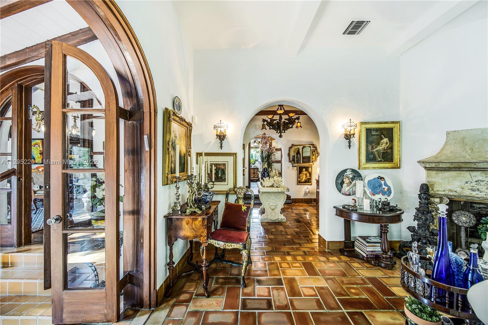 Views to Foyer and French Doors leading to Sunroom