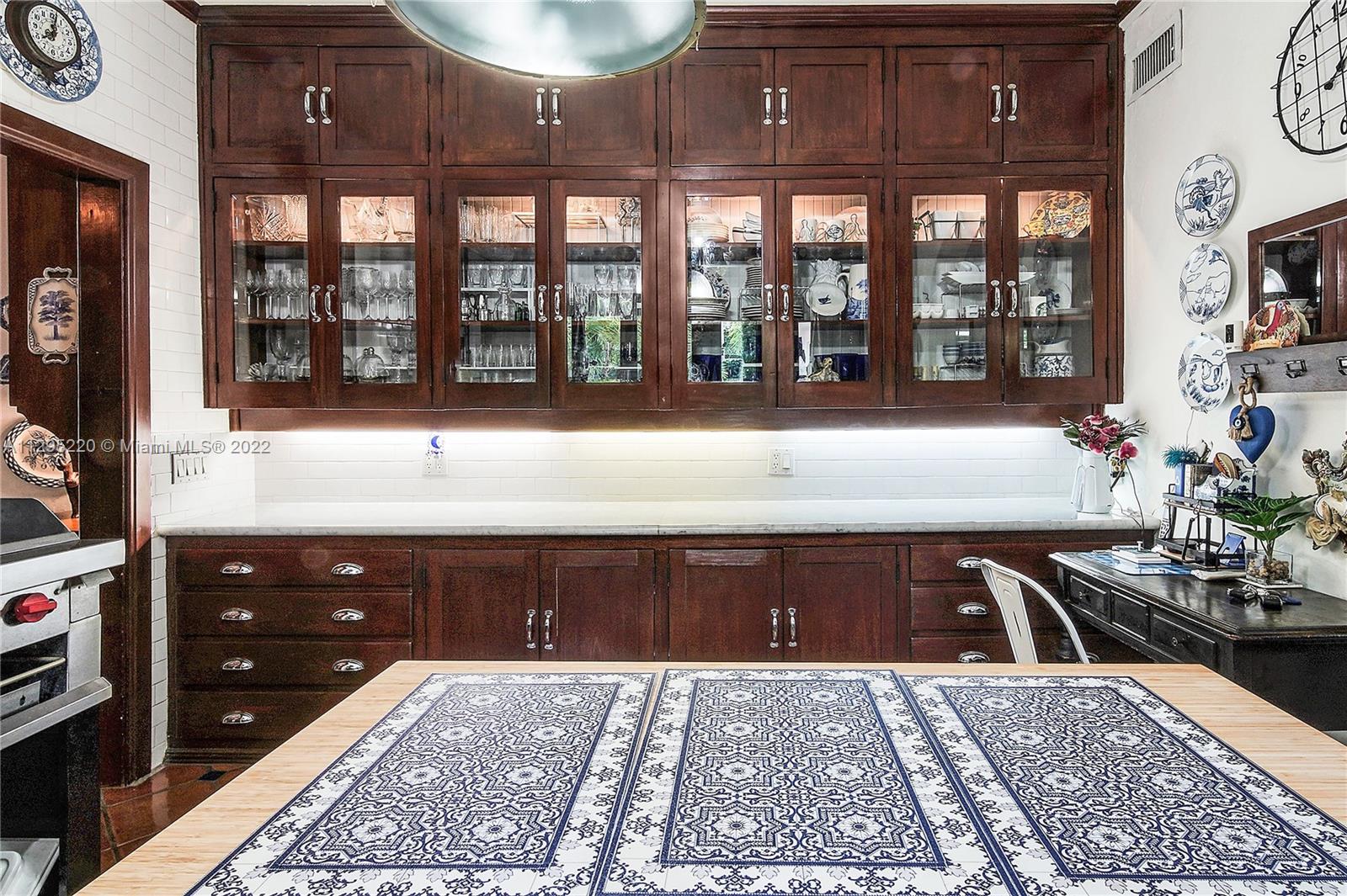 Marble Countertops & Original Cabinets