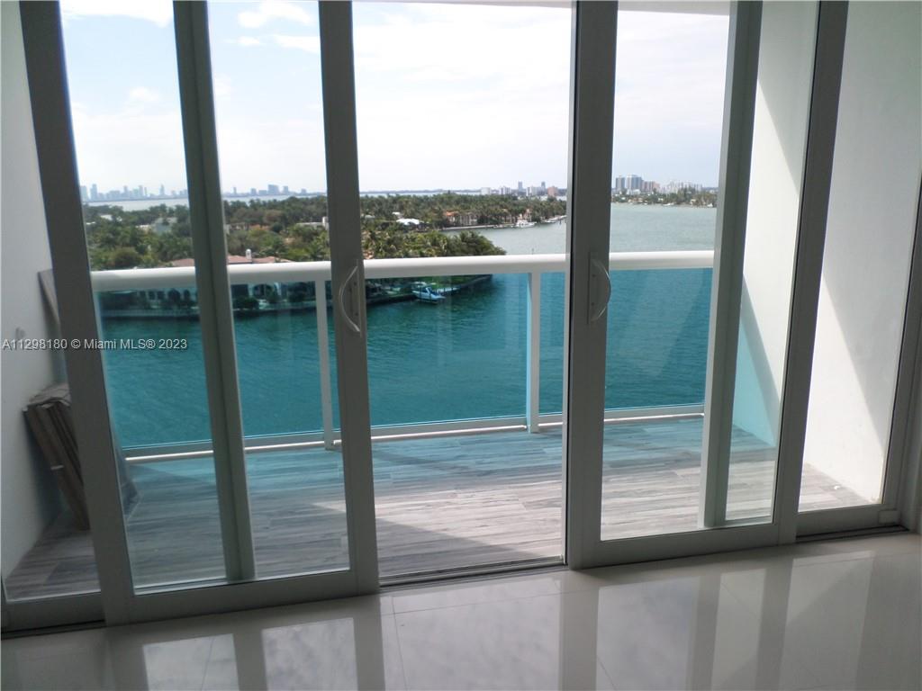 Balcony facing the bay, Allison Isle and the Miami Skyline.