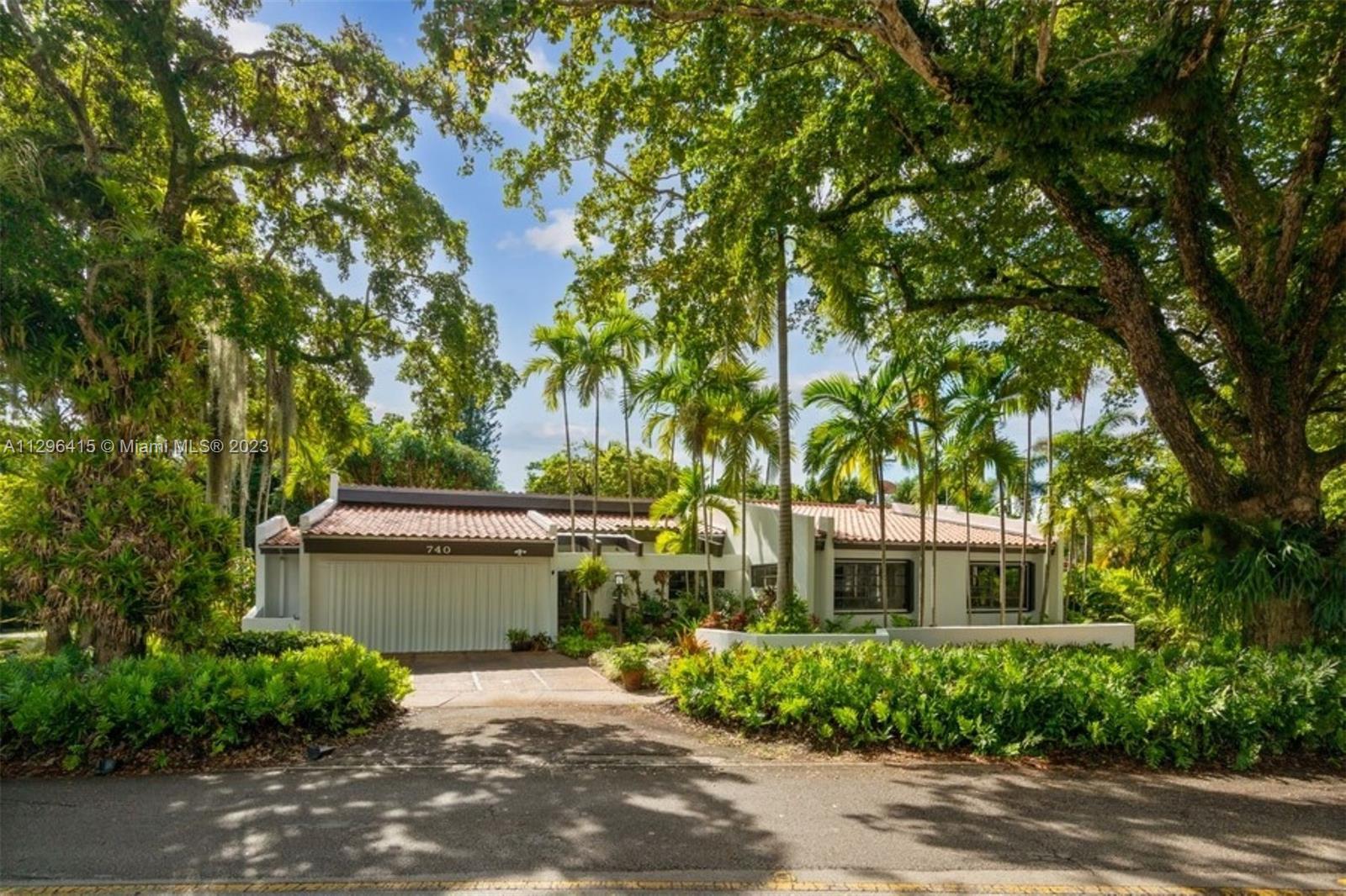 Unique Contemporary 4/3 home on 9,200 sq ft corner lot in North Gables! Designed & Built by well known Gables architect, Amaro Taquechel for his family.  This beautiful & spacious home features details such as 15' ceilings flanked by imported solid red wood cedar beams in all entertainment areas, kitchen, Family Room & primary bedroom suite which will delight all buyers looking for modern open spaces overlooking a lush landscaped lot. Make this wonderful home yours today!