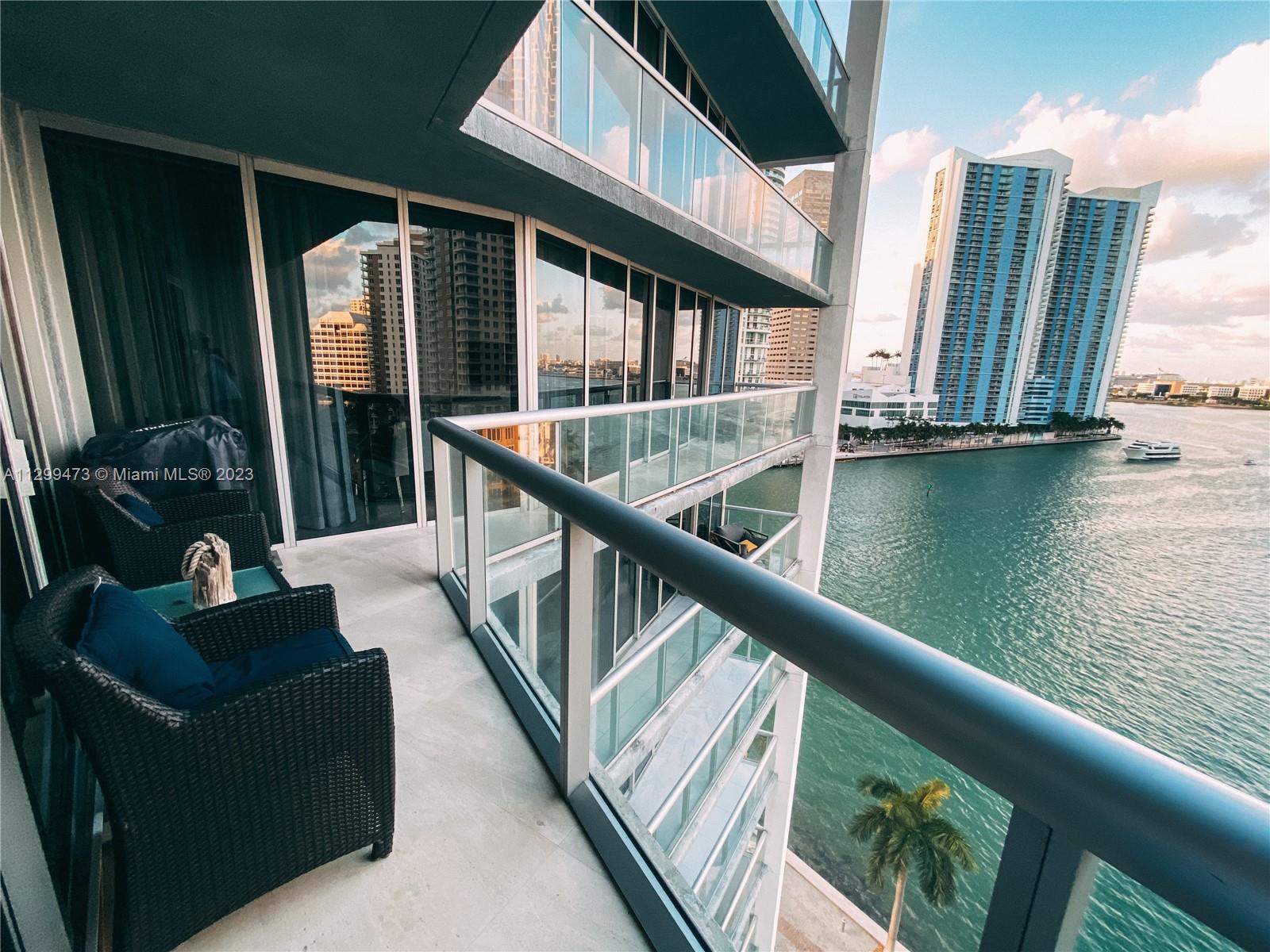 COMPLETELY UPGRADED 3-BED CORNER BAY UNIT AT ICON BRICKELL. UNIT SITS DIRECTLY OVER THE MIAMI RIVER, GIVING IT A UNIQUE FEEL WITH DIRECT BAY AND RIVER VIEWS OF BRICKELL. THE UNIT HAS BEEN COMPLETELY UPGRADED WITH HIGH-END FINISHES SUCH AS MARBLE FLOORING, DROP CEILINGS, A BUILT-IN BAR & CUSTOM CLOSETS.