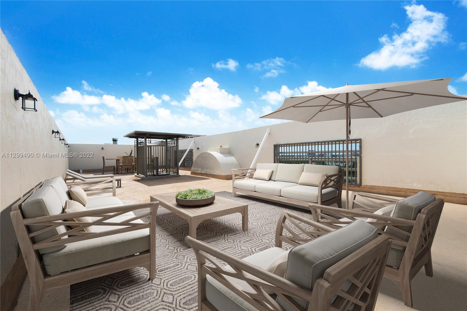 Ultra-private Penthouse Residence in Gables Laroc boutique building located in the heart of Coral Gables. Full floor w/360 views, large wrap around balcony, large private rooftop terrace & 5 deeded parking spaces. This is a unique opportunity & the perfect unit for a family wanting a spacious residence offering security, low density, privacy, easy city living & walking distance
to everything. The rooftop is a bonus space great for entertaining & to spread out for some private fun in the sun. All bedrooms are large w/private balcony & en-suite baths. Elevator leads to the top floor where residence sits w/a large private foyer entrance. There is also a service entrance off to 1 side of  foyer. Take advantage of living the downtown lifestyle in one of the best locations
of Coral Gables.