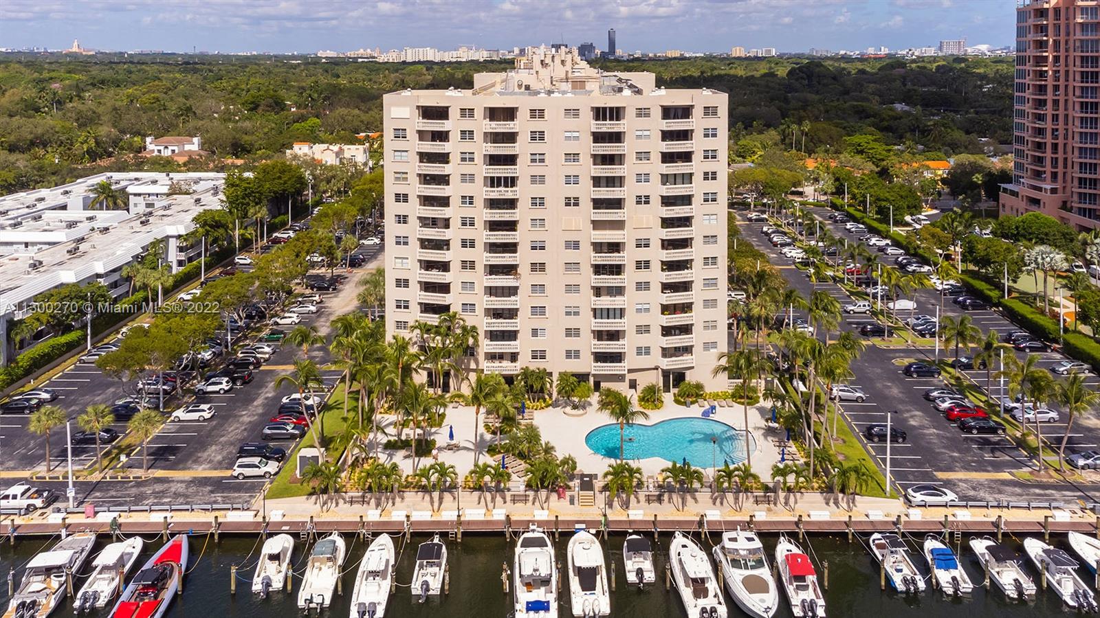 Spectacularly updated unit at prestigious 90 Edgewater Dr. Gables Waterway Towers provides 24/7 valet & security w/ doorman services. Amenities include Heated Pool, Gym, and Game/Party Rooms. HOA includes electricity for AC, Basic Cable, Water, and Building Insurance. Washer & Dryer inside unit. The building recently finished an $8.5M renovation and received their 40 & 50 year Miami Dade Recertification improvements for mechanical and safety code updates. 1 assigned parking space. Close proximity to the heart of Coconut Grove, UM, Downtown Coral Gables, and Airport.