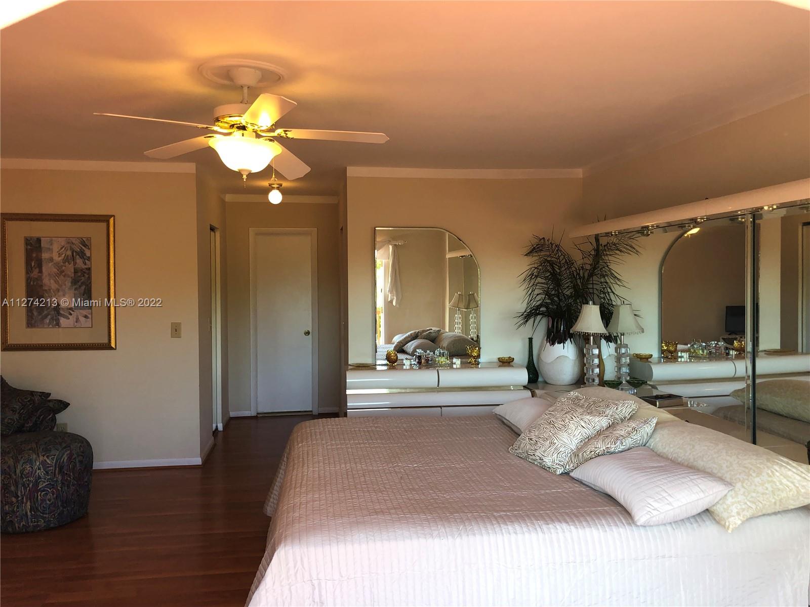 Spacious Master Bedroom with his and hers walk-in closets.