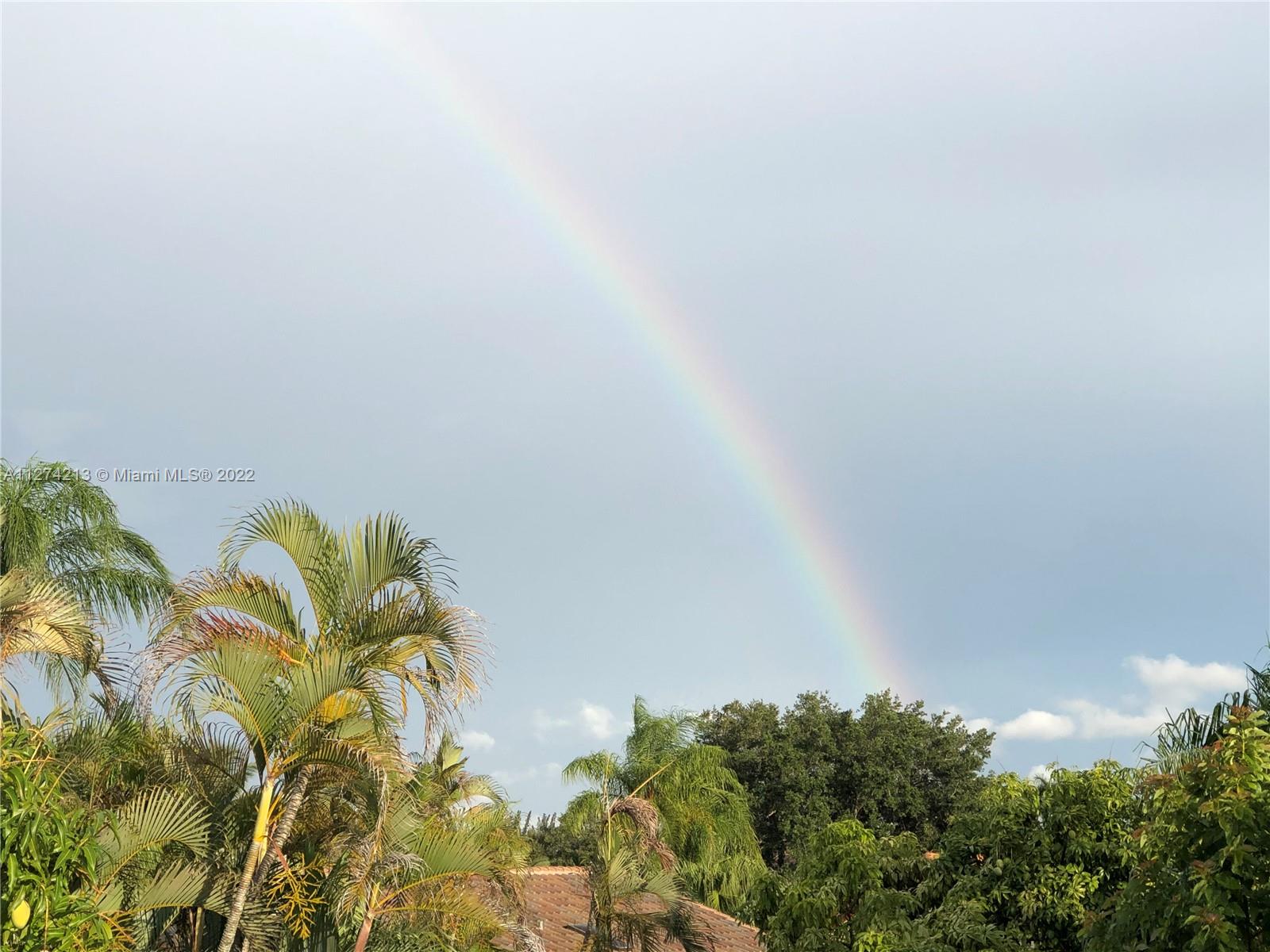 View from outside of the house. Occassionally, you may see a rainbow!