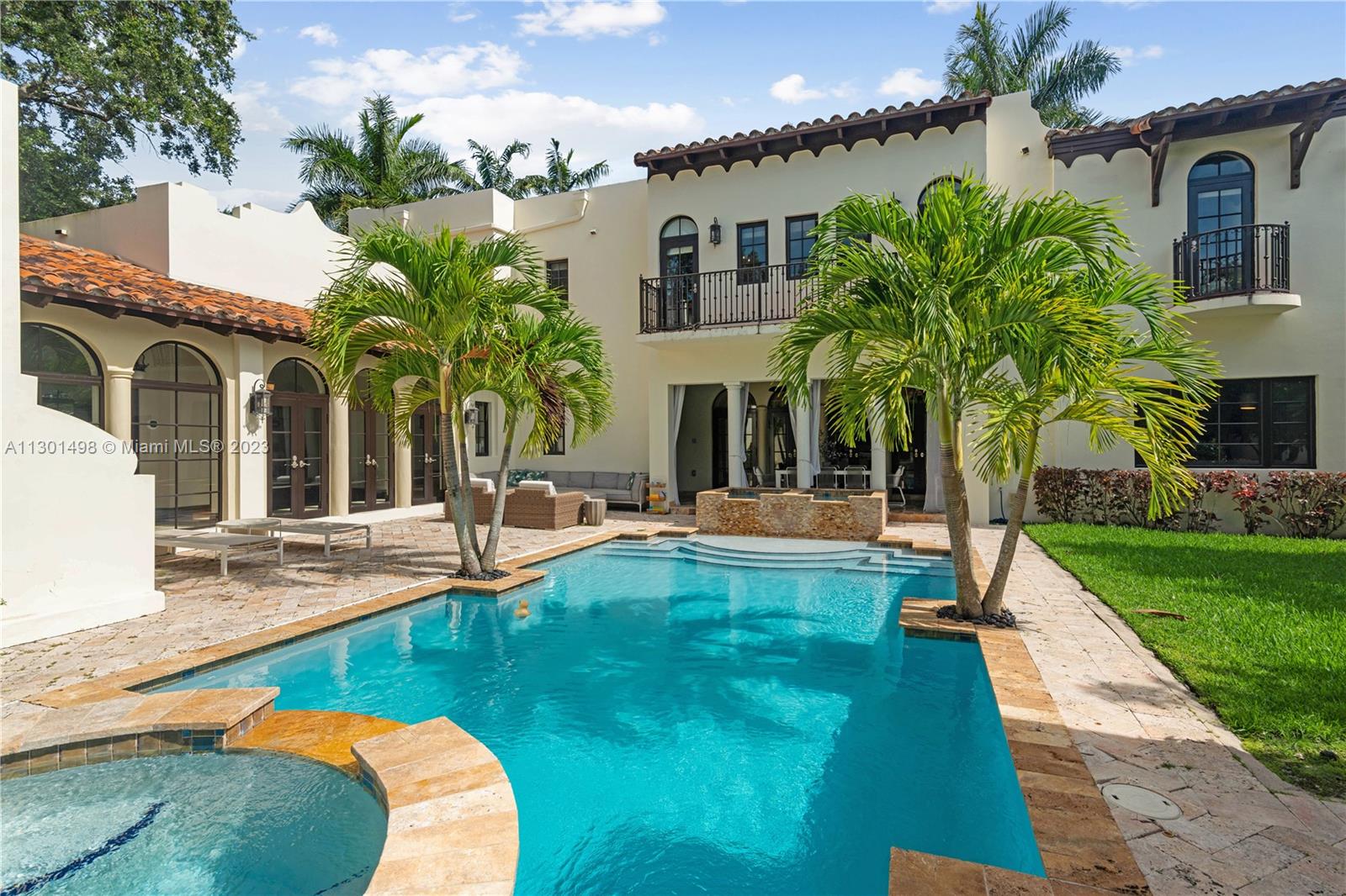 South Miami Luxury Estate w/ full property generator, 1/2 acre ++ Main House with 6 BR, 6.5 Bathrooms, Chef’s Kitchen, Media Room, Game Room, Exec Office, Stunning Architecturally designed banquet size dining room & separate en suite service quarters w/ 2 car garage. Outside a Guest Cottage, Outdoor Kitchen Pavilion, Swimming Pool, Spa, and Fruit Trees, all behind a very private gated and walled perimeter. Originally built by a developer for his own family who spared no expense in the quality of materials he used including open transfer beams that eliminate columns and provide expansive open spaces. Off Sunset Drive east of 826. Convenient location for shopping and dining out, excellent schools nearby. A true family home. Come make memories... The Next Move is Yours!