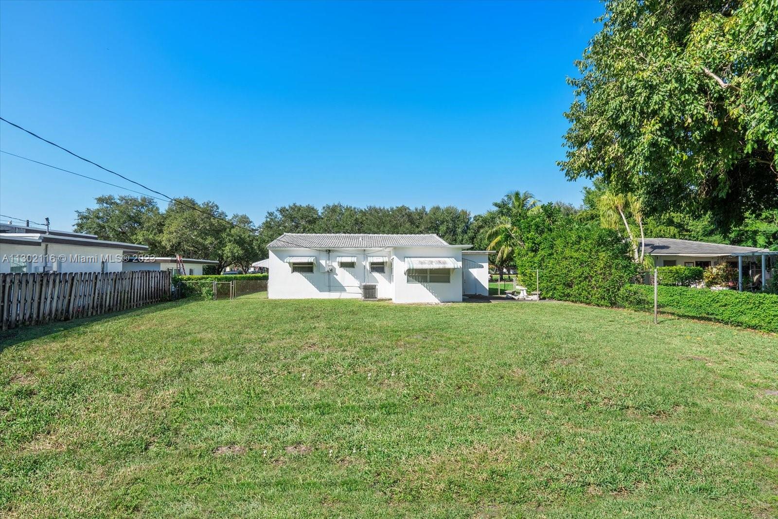 Existing backyard facing west