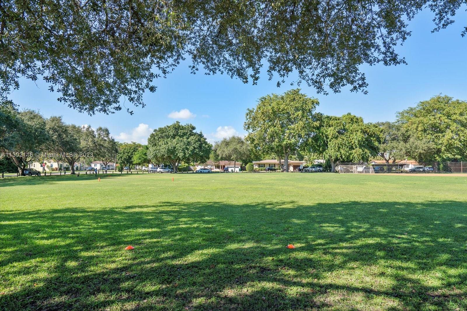 Recreation field across the street from the home