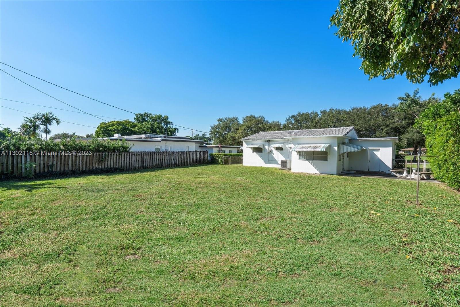 Existing backyard facing west