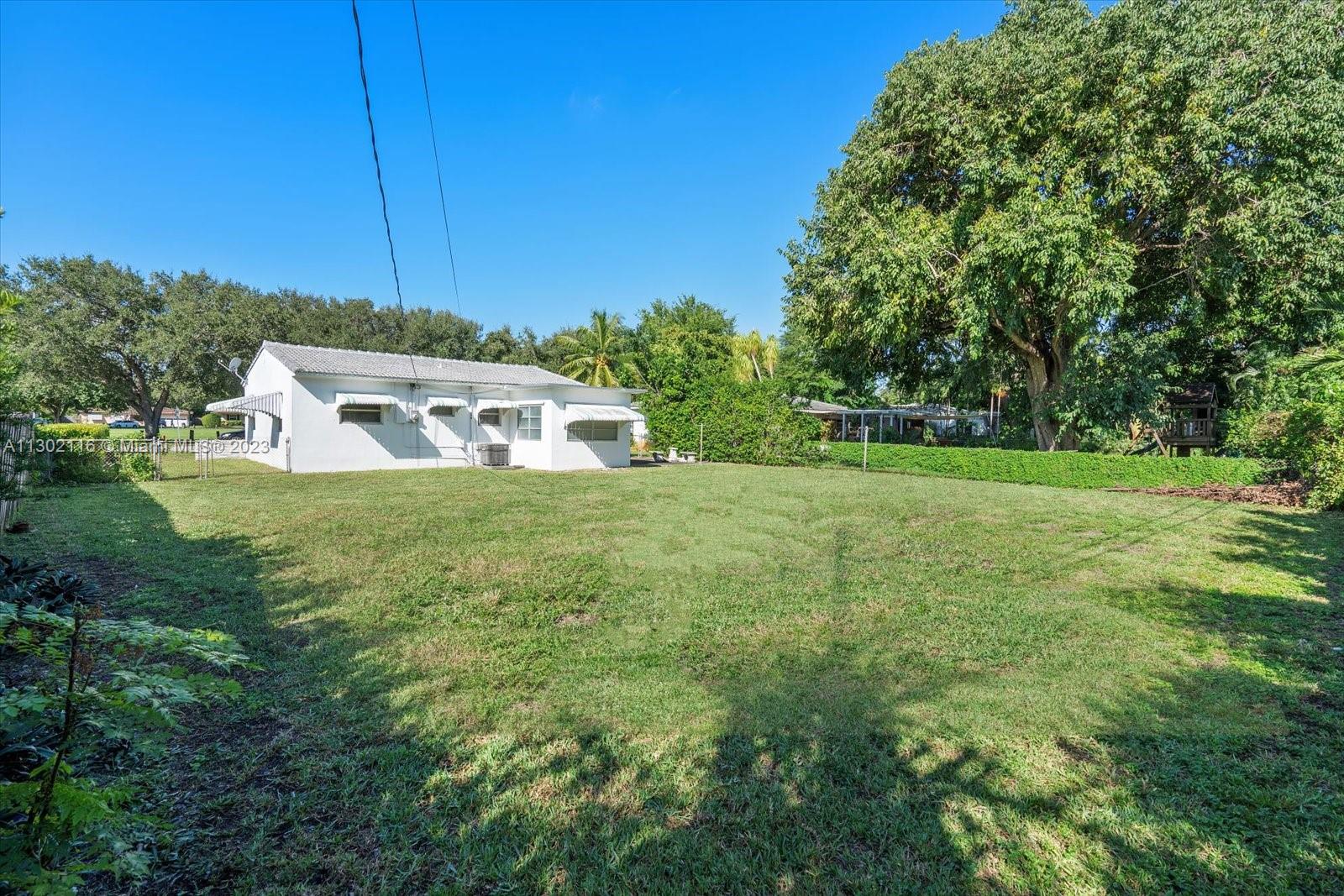 Existing backyard facing west