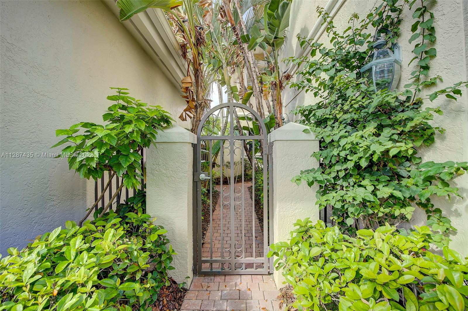 Gated entry to Front Door