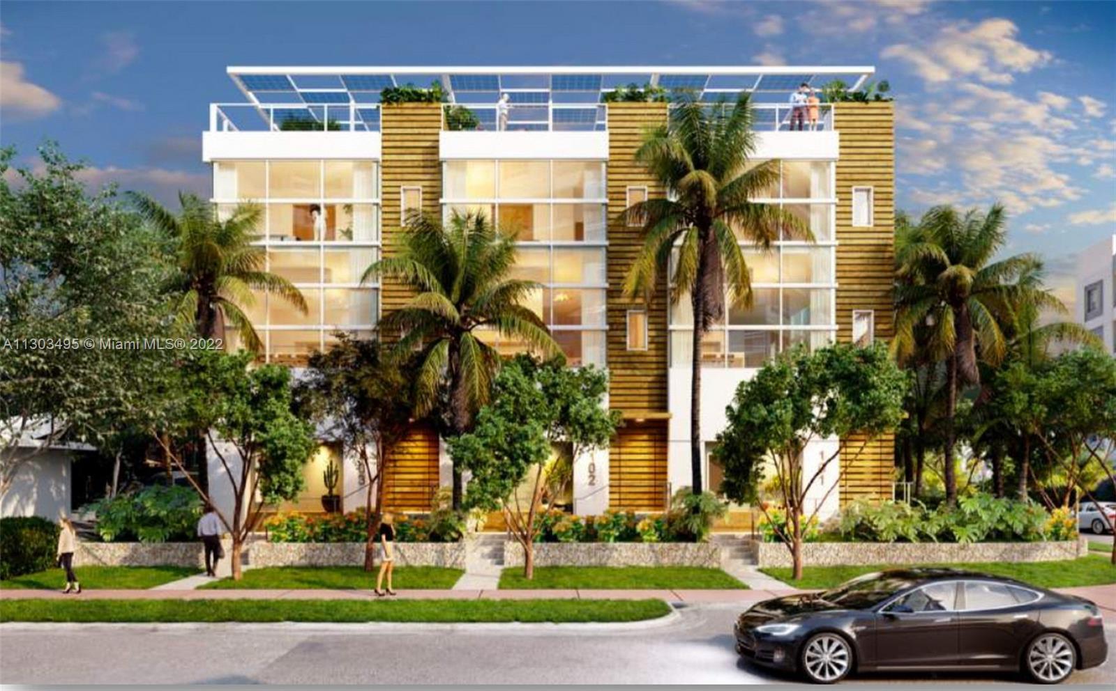 Location, Location, Location. Development Opportunity in the heart of South Beach.  This 6,000 square foot vacant property lot is in one of the most desirable areas of Miami Beach.  The Miami Design Review Board has approved a 7,440-square-foot multifamily/luxury townhouse. The complex consists of 3 units with 2,490-square-feet for each unit. Each townhouse contains 3-bedroom 3.5 bath with a 2-parking space garage. For the complex, a total of 6 garage spaces at ground level. The 50-foot-tall residence will have 3 rooftops solar arrays: 1 for each townhouse unit.  Other Environment Friendly project features include resilient landscaping, a rainwater retention system for irrigation, insulation and energy efficiency, nontoxic materials throughout, and automated ventilations.