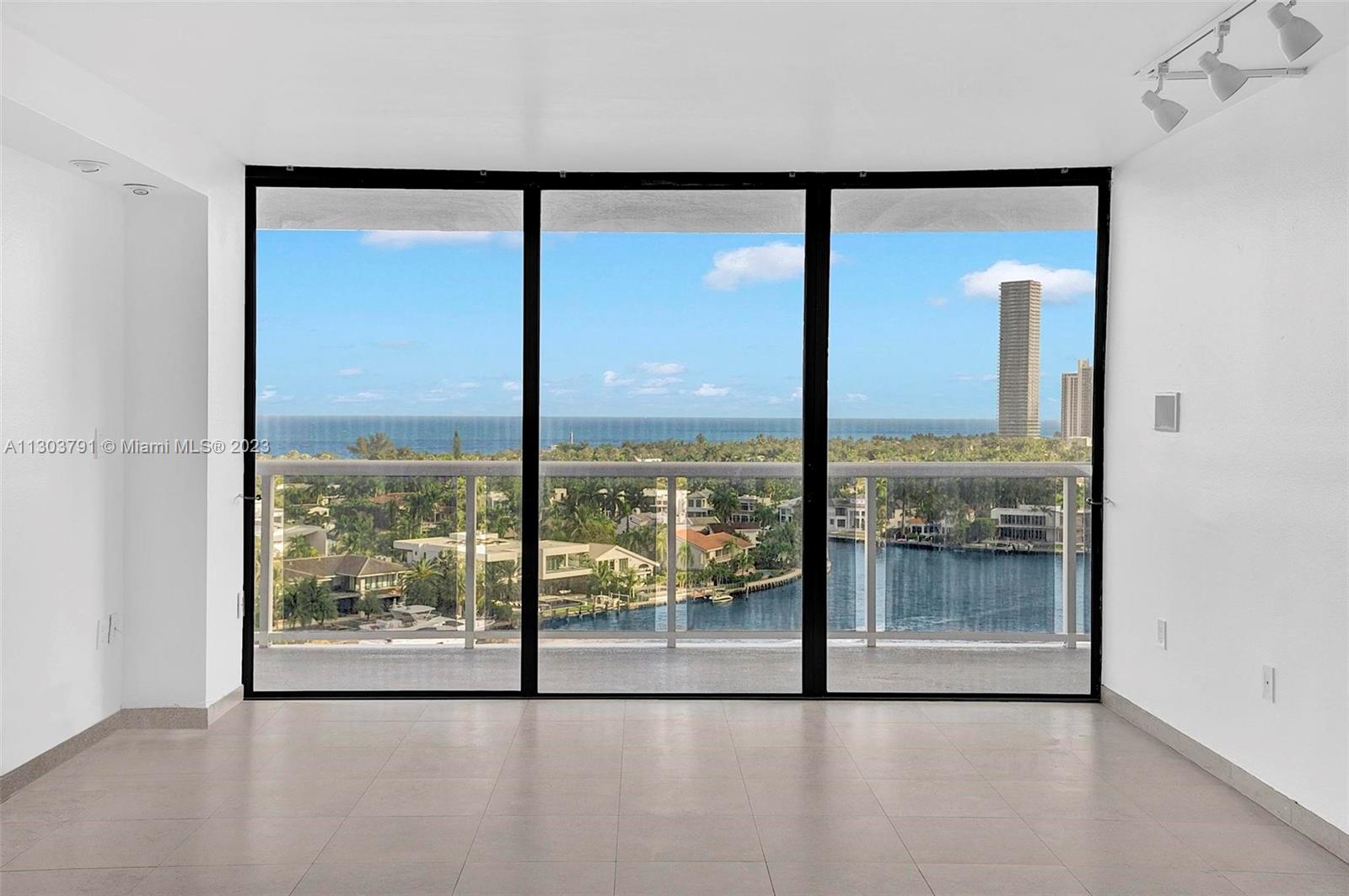 RARE!!A real gem!! High floor. remodeled 2 Bed 2 Bath condo. Waterfront building on most desirable street address in Aventura, Country Club Drive. Unobstructed direct ocean and intercostal view. Breathtaking water views from each of the rooms. Split plan, washer and dryer in unit. Huge baloney accessible from each bedroom. Extra storage space.