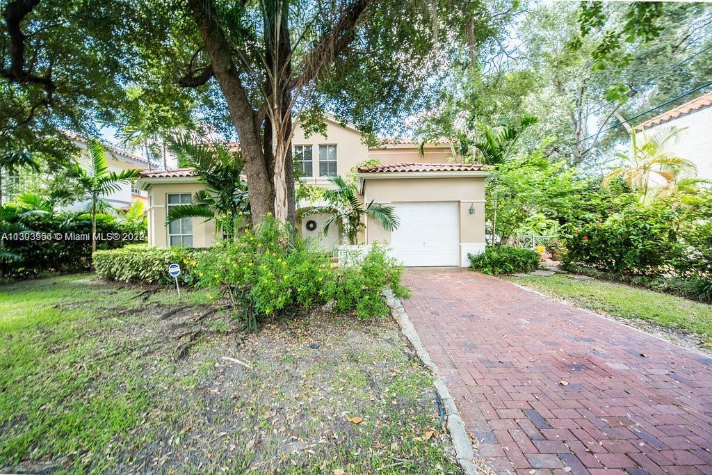 This perfectly situated home in the heart of Coral Gables is now ready for a new family.  This unique Mediterranean 2-Story home has a private yard with plush landscape & pool. Includes Marble & Wood Flooring, Granite kitchen countertops & S/S appliances, Spacious formal dining room, and the living room has soaring ceilings. Master Suite fit for King and Queen.  Two large bedrooms upstairs and 1 bedroom + cabana bath downstairs for the guest. This home has so much to offer. Appraised at $1,650,000.00 this sanctuary is a steal.