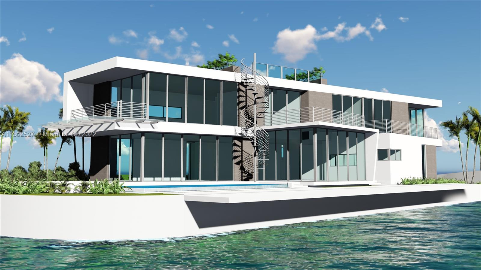 Achieve water views from all 4-bedrooms on Biscayne Point Island, Miami Beach, FL, new dev home site land for sale.  Rare opportunity to build a 2-story luxury residence on the water. No fixed bridges to the Ocean via Haulover Cut. This 9,000 SF lot offers 210' of sea wall accommodating up to 60' boats with approximately a 4' to 5' draft in low tide. Sold as land value.  Last similar lot sold for $2.825 mm. Sea wall permit is approved. Plans attached for a 4 bed & 5 bath pool home. Prime Island location surrounded by multi-million-dollar estates on a gated island. New Construction homes are listing for $13 mm for proforma profit could be $3.0 to $6 mm +/-.