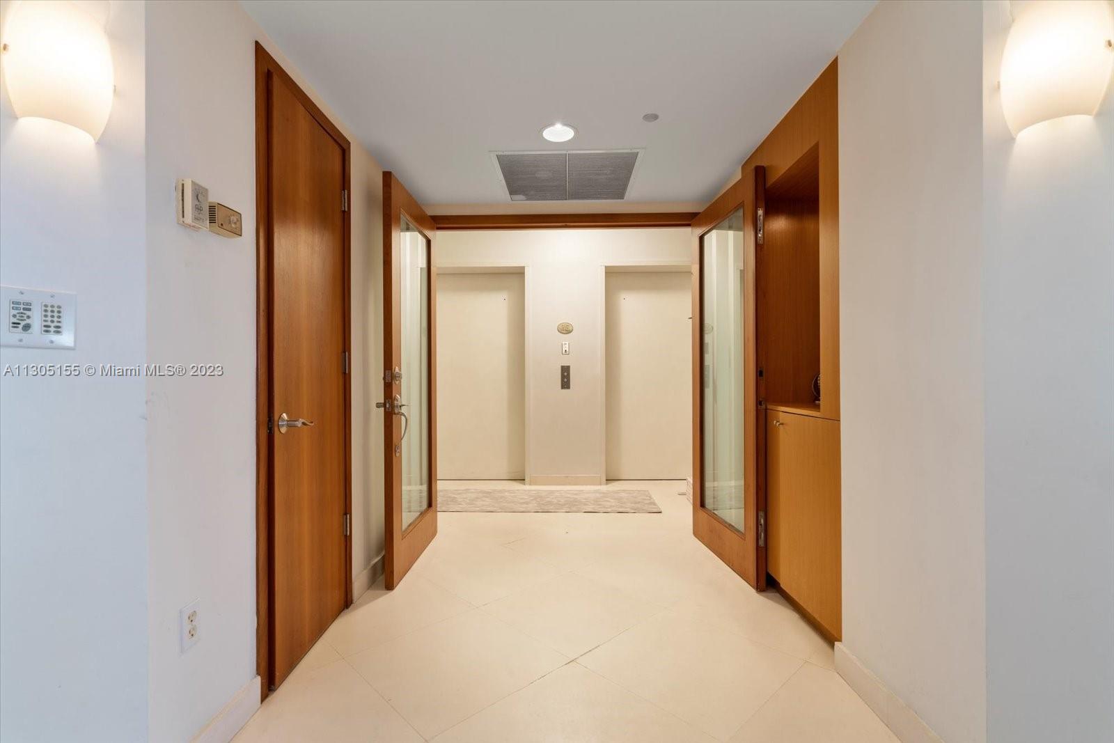 Private elevator foyer into your unit