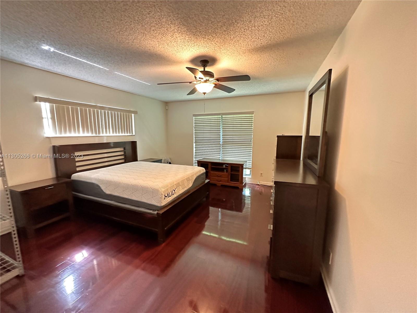 Beautful wood floors in master bedroom
