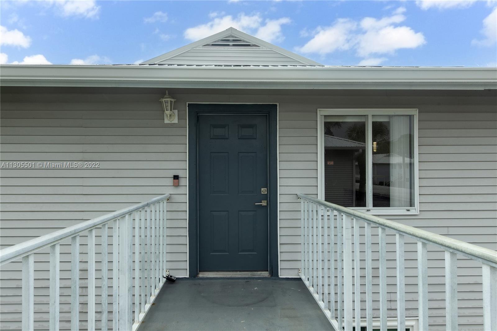 View of the entrance doorway to the unit.