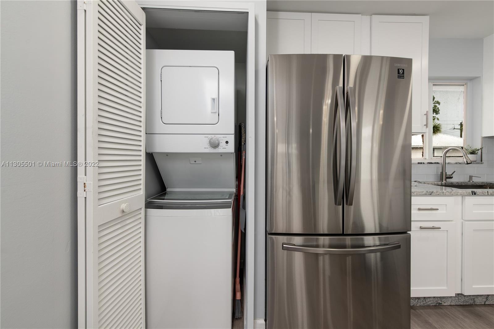 The laundry area.