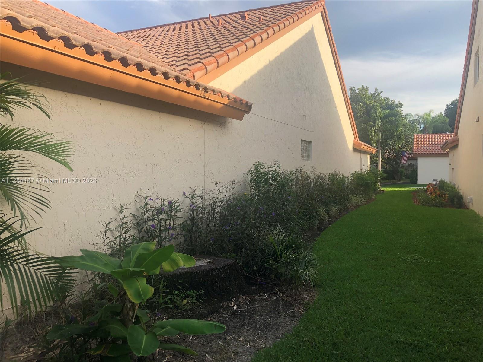 West Side of Residence