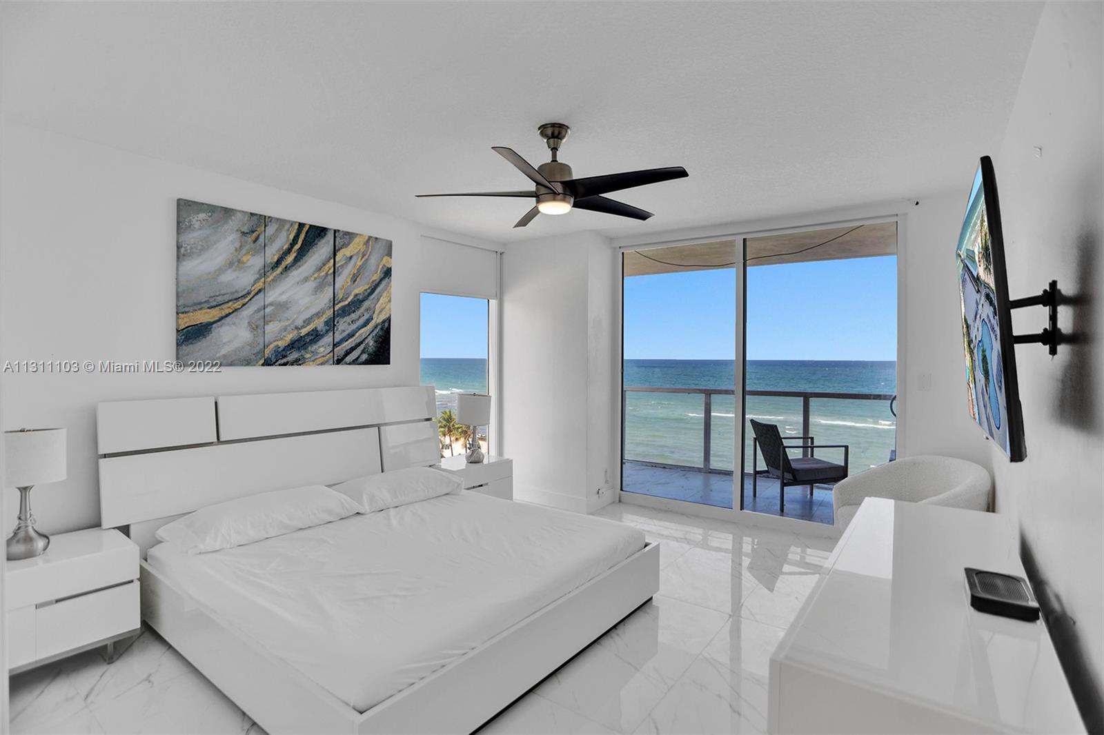 Dream come true, at La Perla in Sunny Isles Beach 2Beds 2.5Baths boosting direct Ocean views, wraparound extended terrace. Ocean views from every room, floor/ceiling hurricane impact windows, featuring great floor plan with 1,707SQ.FT, remodeled BRAND NEW FLOORS through out fully furnished also new furniture, amazing family vacation, top of the line appliances, washer/dryer in Unit. Condo is located in a full-service building, offering: ocean front pool, full beach service, launch chairs, umbrellas, beach towels, billiard & ping-pone table, gym, 24 hour valet, security & direct access to the beach. Spend amazing time at the private beach club. Short-term rentals are allowed. Walk to all shops and restaurants, min to Aventura Mall, Bal harbor & Gulfstream casino.