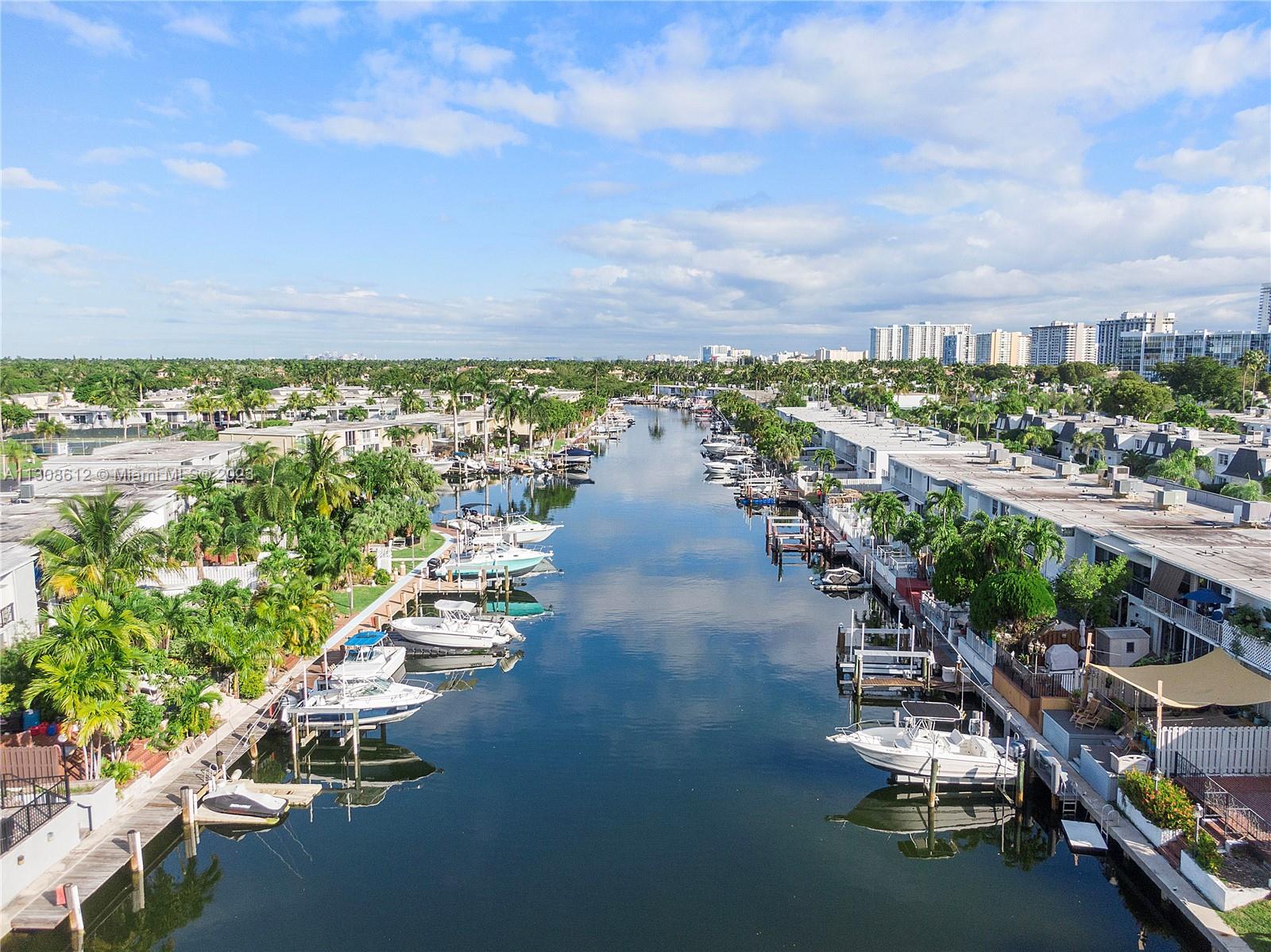 view of canal and docks