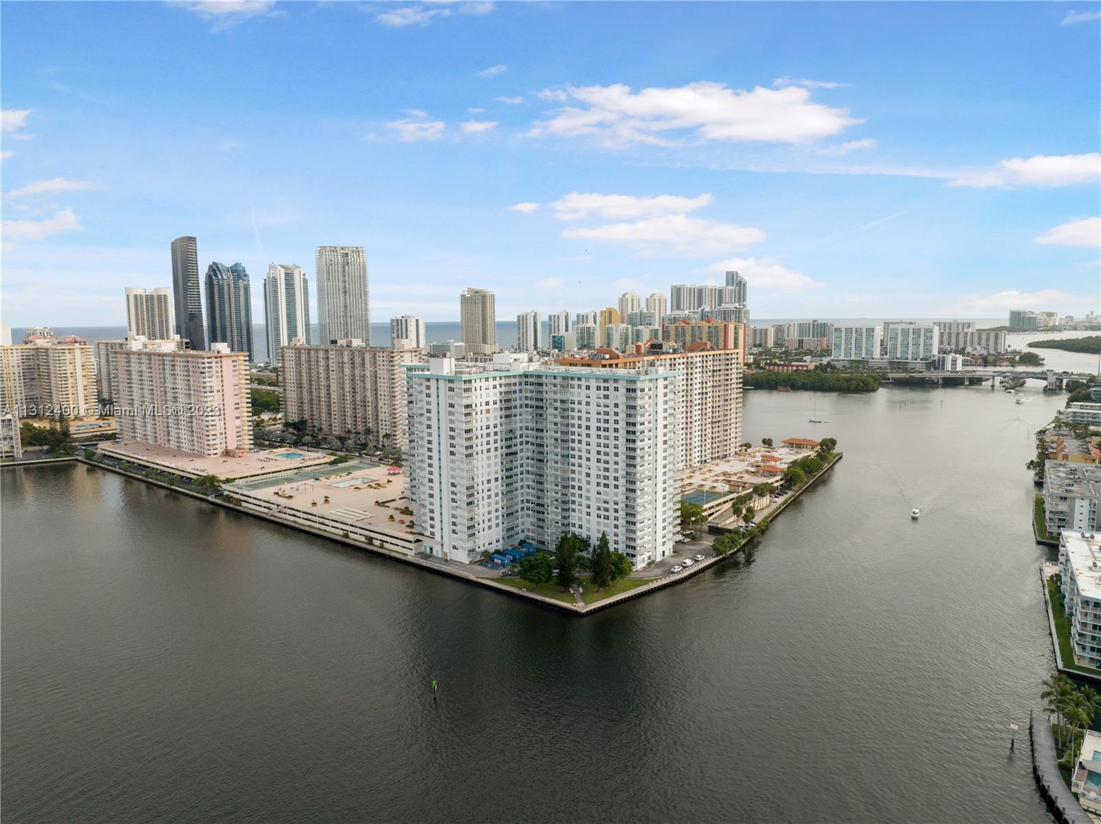 Breathtaking water views as you step inside this penthouse unit located on the 24th floor in the heart of Sunny Isles Beach. Enjoy stunning sunsets over the intercoastal from the spacious balcony. Large master suite with built in wardrobe and desk/vanity and walk-in closet. Bathrooms have been updated. Wood trimmed tray ceiling in kitchen. Refrigerator and dishwasher are new. Laundry facility located across from the unit. 40 yr re-certification is at the tail end of the project. Parking spaces available for lease for a small fee. Winston Towers Park is across the street. Walk to some of the most beautiful beaches in all of Florida. Walk to shops, restaurants, banks and more.