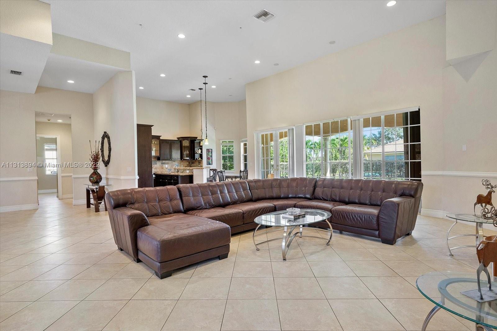 Family Room and Kitchen view