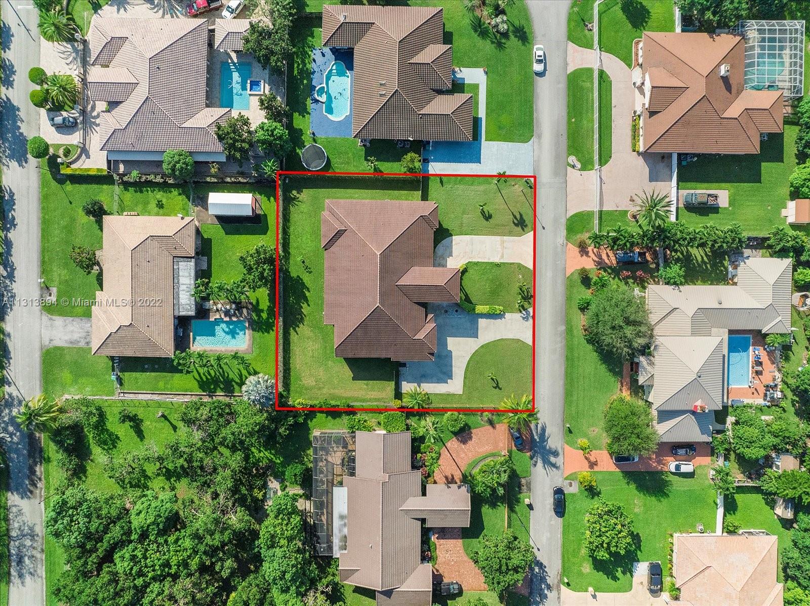 Aerial View of Neighborhood