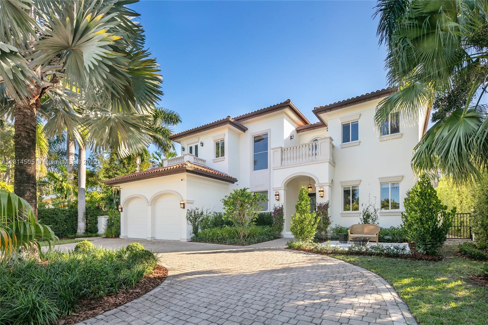 Elegant and sophisticated mediterranean mansion in Bay Harbor Islands. This masterpiece was built in 2008 and renovated in 2022. It sits on a 10,000 sq ft lot on the south side of the street, providing incredible amounts of natural sunlight. It features 5,500 sq ft of total living space, including 6 bedrooms and 6.5 bathrooms, and a 2 car garage. The home also has an oversized master bedroom and bathroom with generous walk-in closets, a kitchen with a brand new subzero fridge freezer and other top of the line appliances. It is wired with control 4 home automation including a surveillance system. Its flawless floor plan flows nicely and has the perfect balance of warmth and character.