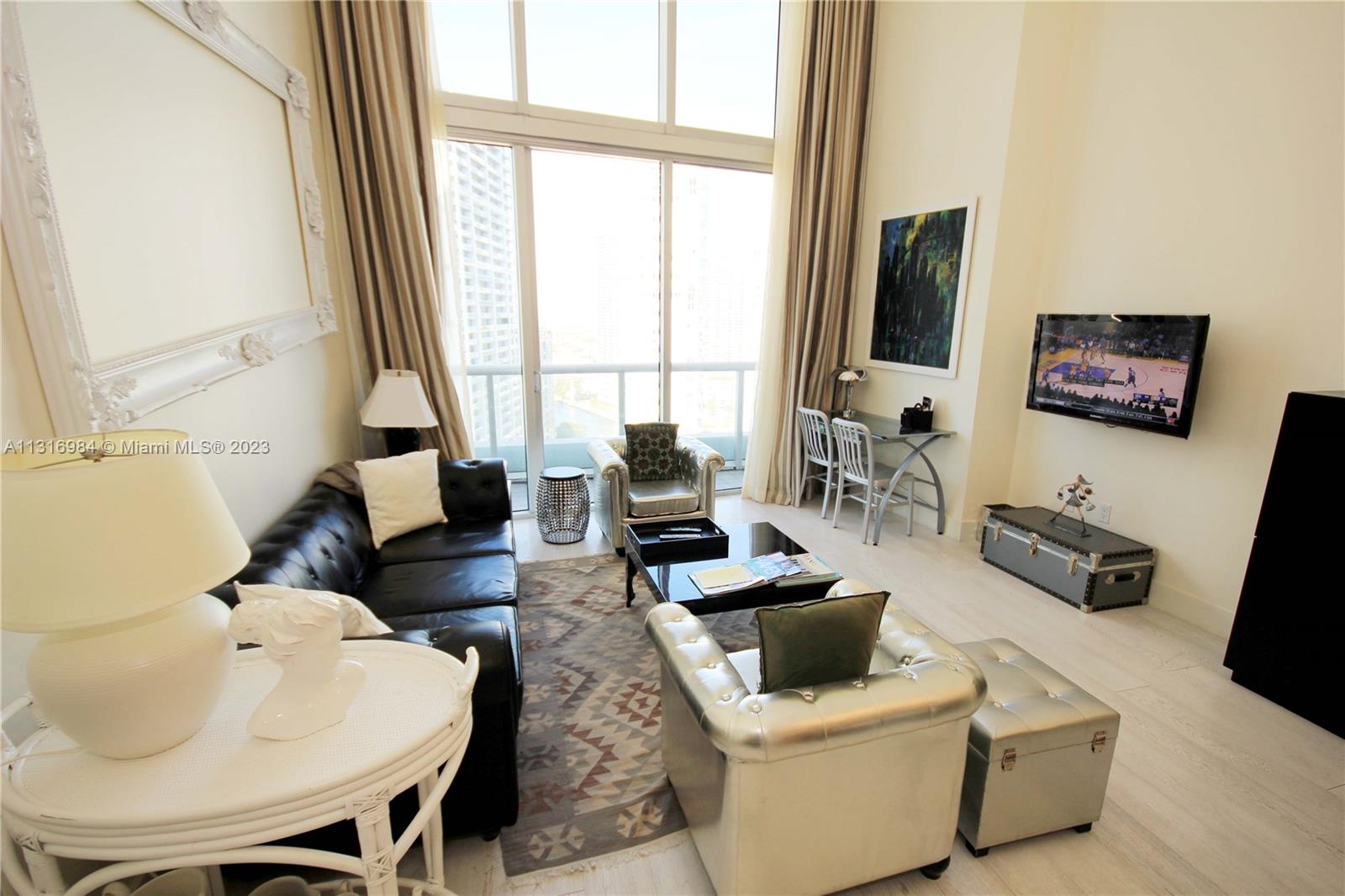 VERY SPACIOUS ONE BEDROOM ENTIRELY DECORATED IN PHILIPPE STARK STYLE. AMAZINGLY HIGH 16 FEET CEILINGS WITH FLOOR TO CEILING WINDOWS BRINGING A LOT OF LIGHTS. SUB-ZERO and WOLF UPSCALE APPLIANCES. LUXURY AMENITIES AT THE W BRICKELL/ICON. VERY CENTRAL LOCATION, NEXT TO BRICKELL CITY CENTER. ENTIRELY FURNISHED WITH LINENS, CUTLERY, GLASSWARE, COOKING UTENSILS, BED SHEETS, TOWELS, ETC. FREE WIFI, CABLE AND INTERNET. LONG TERM LEASE PREFERRED. NO SUB-LEASE AT ALL.
AVAILABLE FEBRUARY 1ST FOR 1 YEAR MINIMUM.