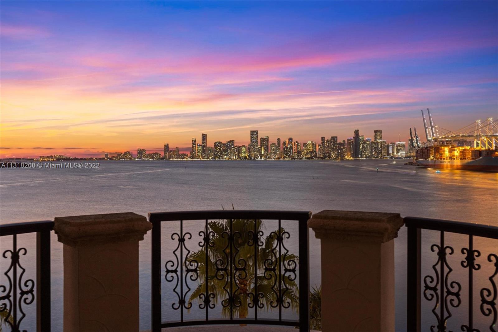 PRICE REDUCED!! Amazing property with Spectacular Views of the Bay and Miami Skyline!!! The unit is very well decorated and furnished, with 3 Bedrooms, 3 Full Baths and 1 beautiful Half Bath! All 3 Bedrooms are suites, very Spacious, where you will have the sensation of living in a single-family home. Also a large open Living Room, with separate dining room. This unit is located at the 7th Floor, and has 4 parking spaces (3 for cars and 1 for golf cart). You Must come see it and become part of this Desirable Island!