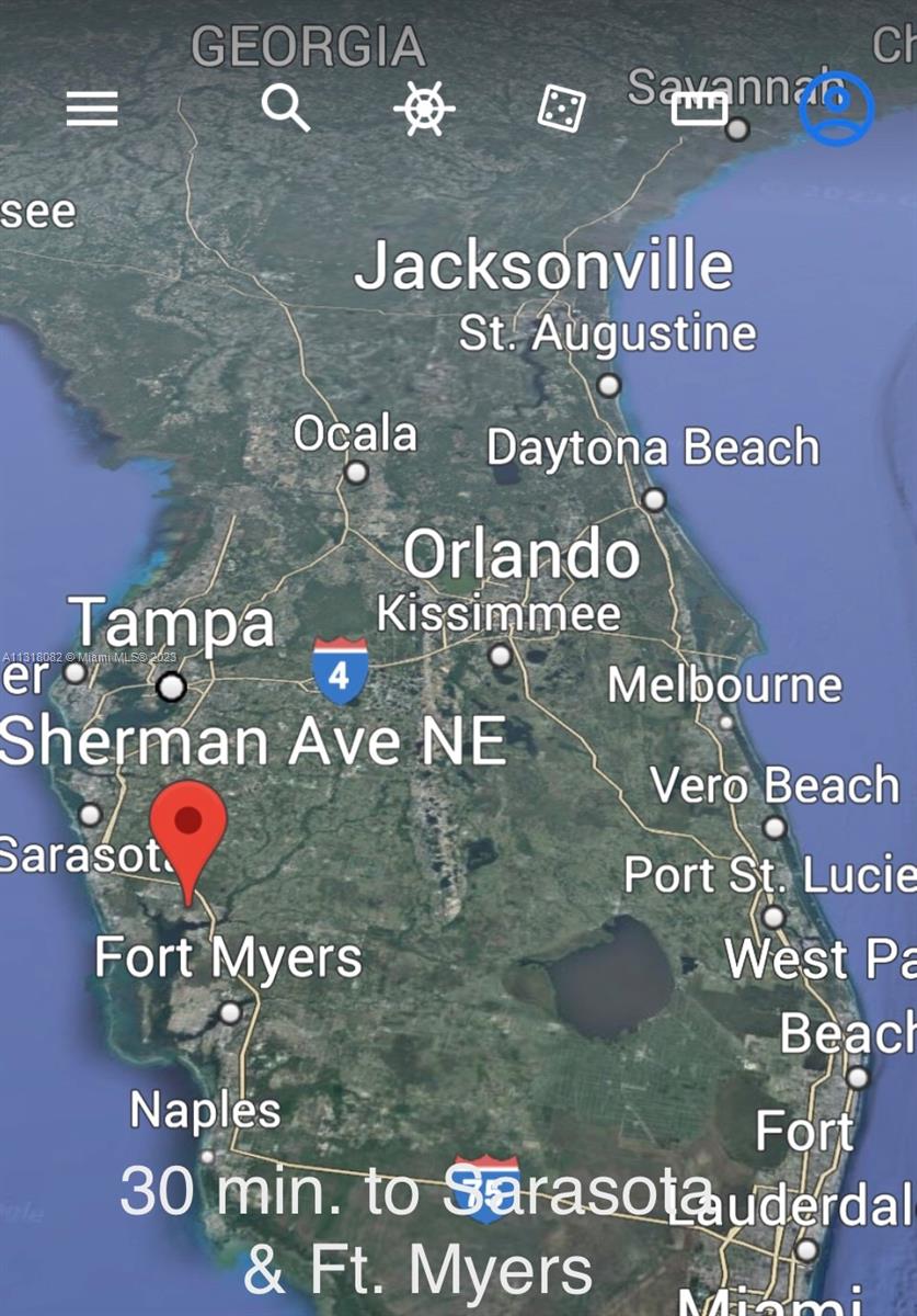 30 min from Ft. Myers & Sarasota. 1.25 hours to Tampa.