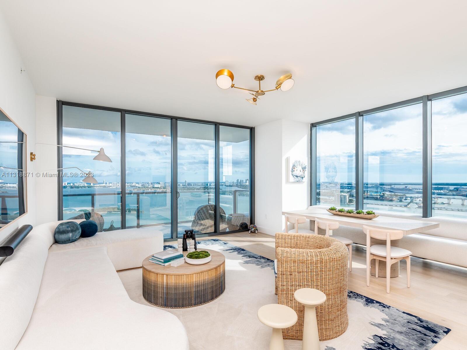 Living Room surrounded by endless water views