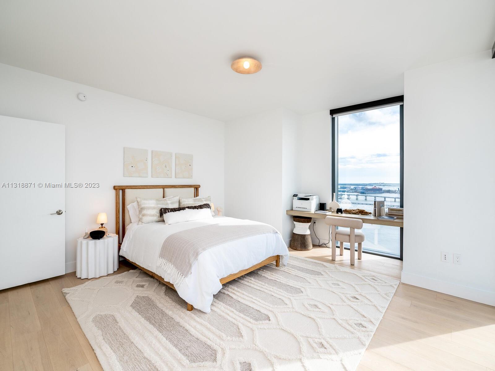 Guest bedroom 2 with views of the Port of Miami