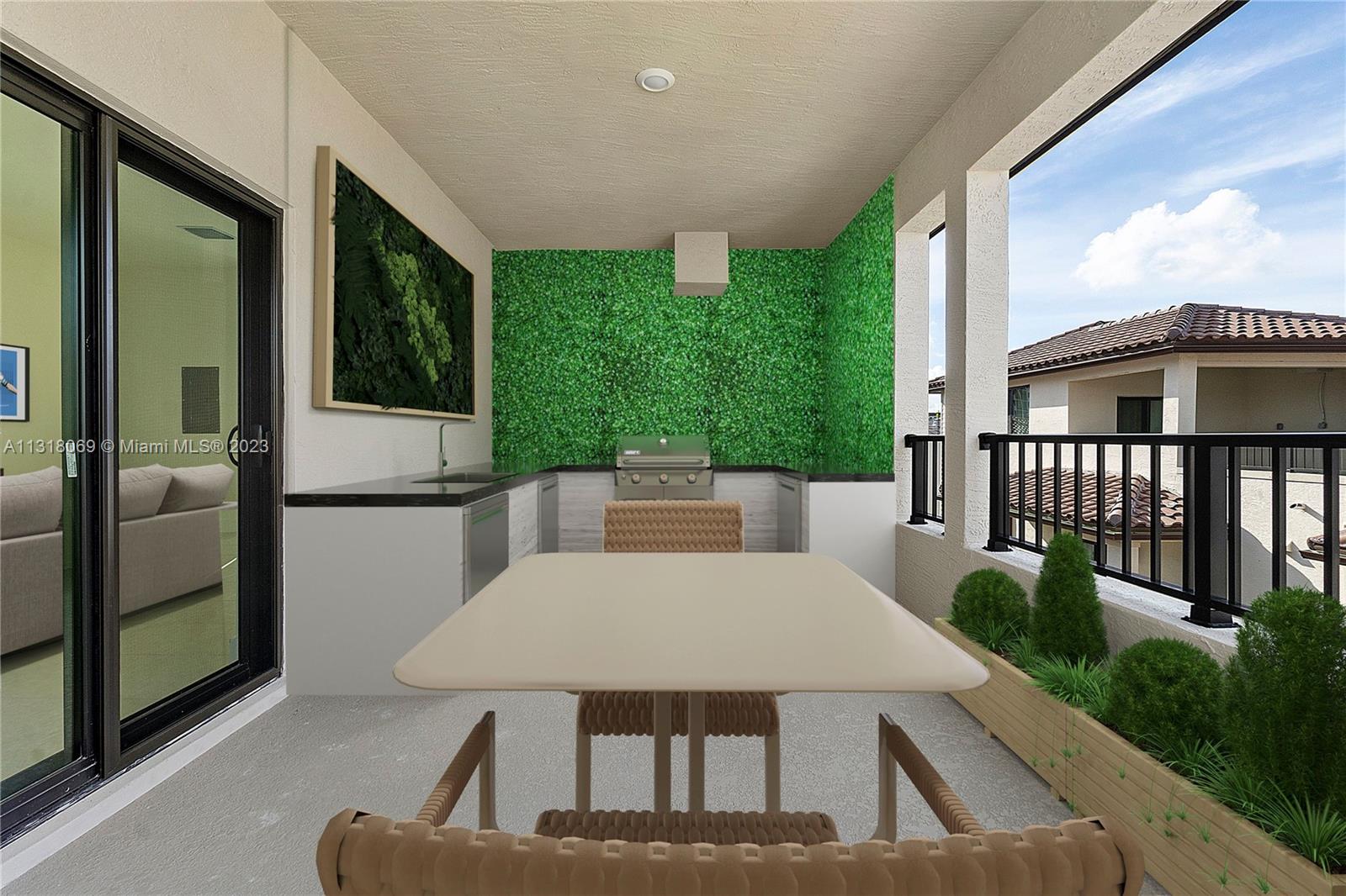 Covered Terrace - Virtually Staged