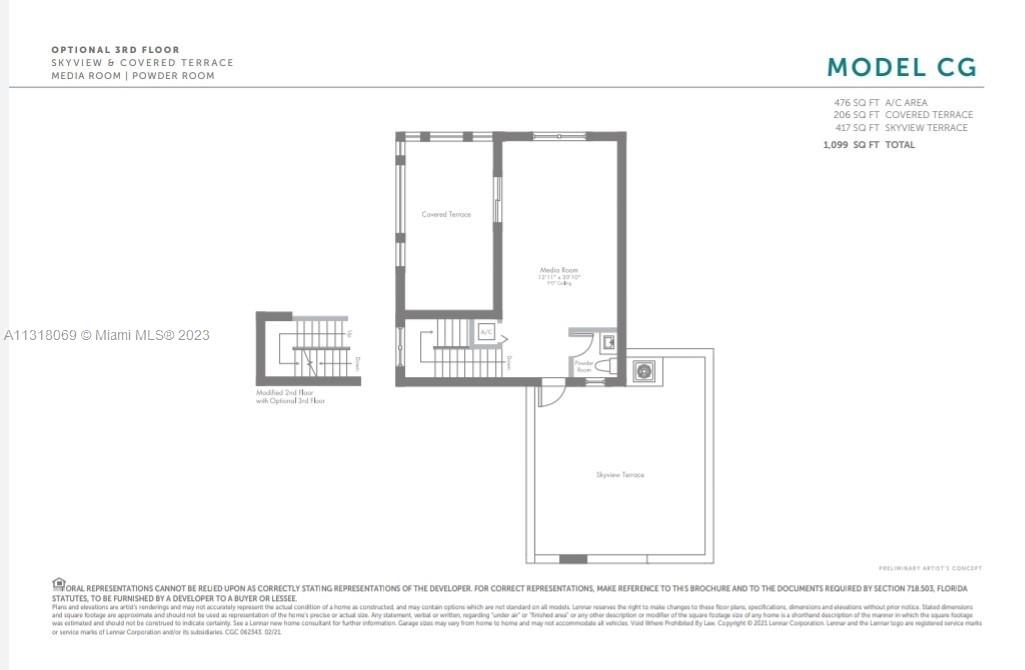 Floor Plan Optional 3rd Floor