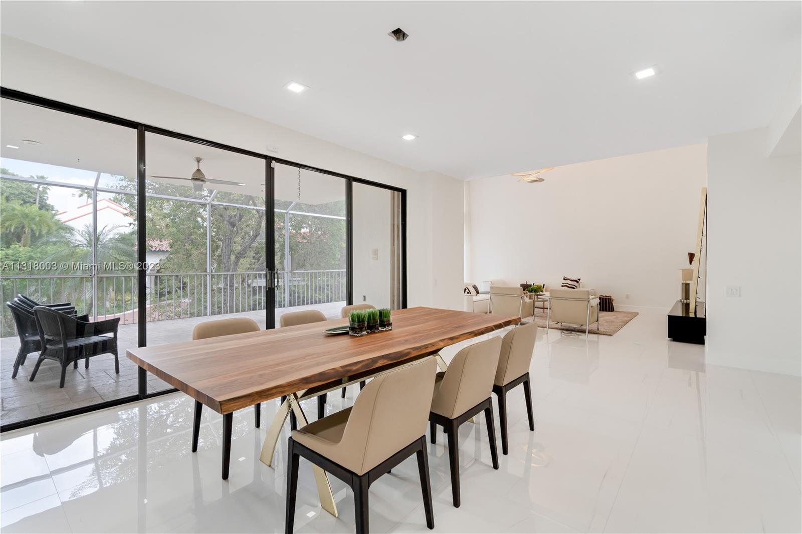 beautiful dining/outdoor/living area