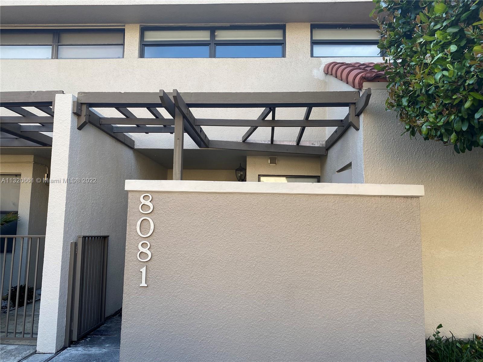 Beautiful renovated Townhouse in sought after most desirable community of Dadeland Walk. This 3 bedrooms, 3 full baths two stores townhouse is fully updated with marble tiles on first floor and wood on second floor. Remodeled bathrooms with travertine marble and alabaster tops. Completely renovated open plan kitchen, SS appliances, black absolute granite. New roof installed 5 years ago, new A/C also installed in 2017. Complete impact windows & doors. House is a gem, ready to be occupied. Common areas include 4 tennis courts, gym, pool, plenty of parking for owners and guests, gated community with 24 hrs. security on site. Very close to Dadeland Mall, Metrorail and Palmetto Expressway.