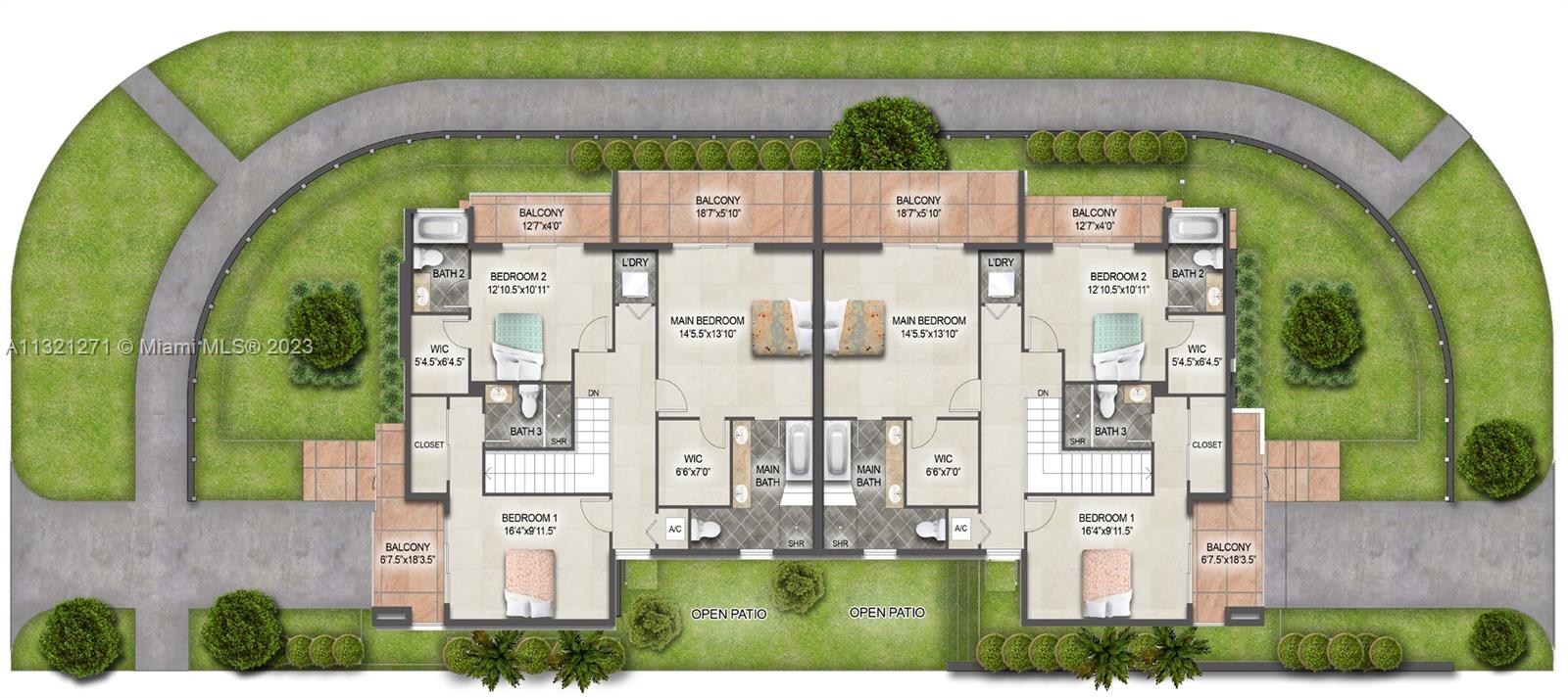 Second Floor, Floor Plan. Unit to the right is the one being listed.